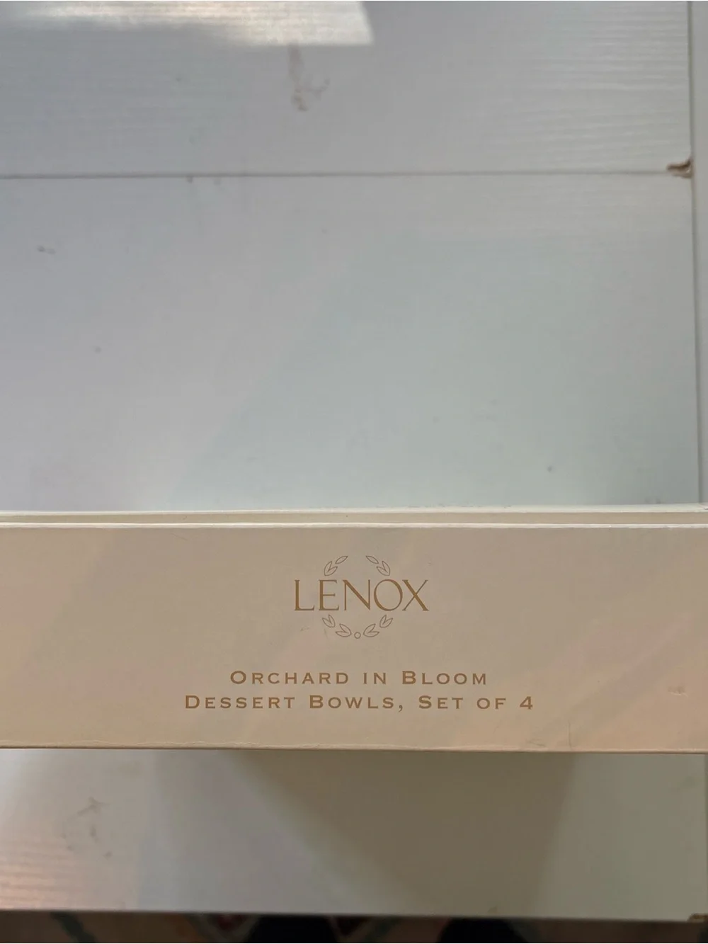 Lenox Orchard in Bloom White Fruit Motif Dessert Bowls - Set of 4